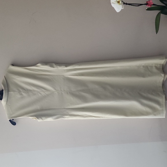 NWOT, Club Monaco Half Belted Cream Sleeveless Midi Shirt Dress Size 12 - Picture 6 of 13